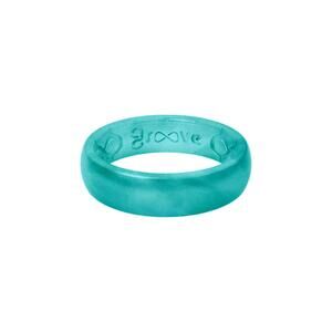 NEW GROOVE LIFE women's solid ocean thin ring in teal